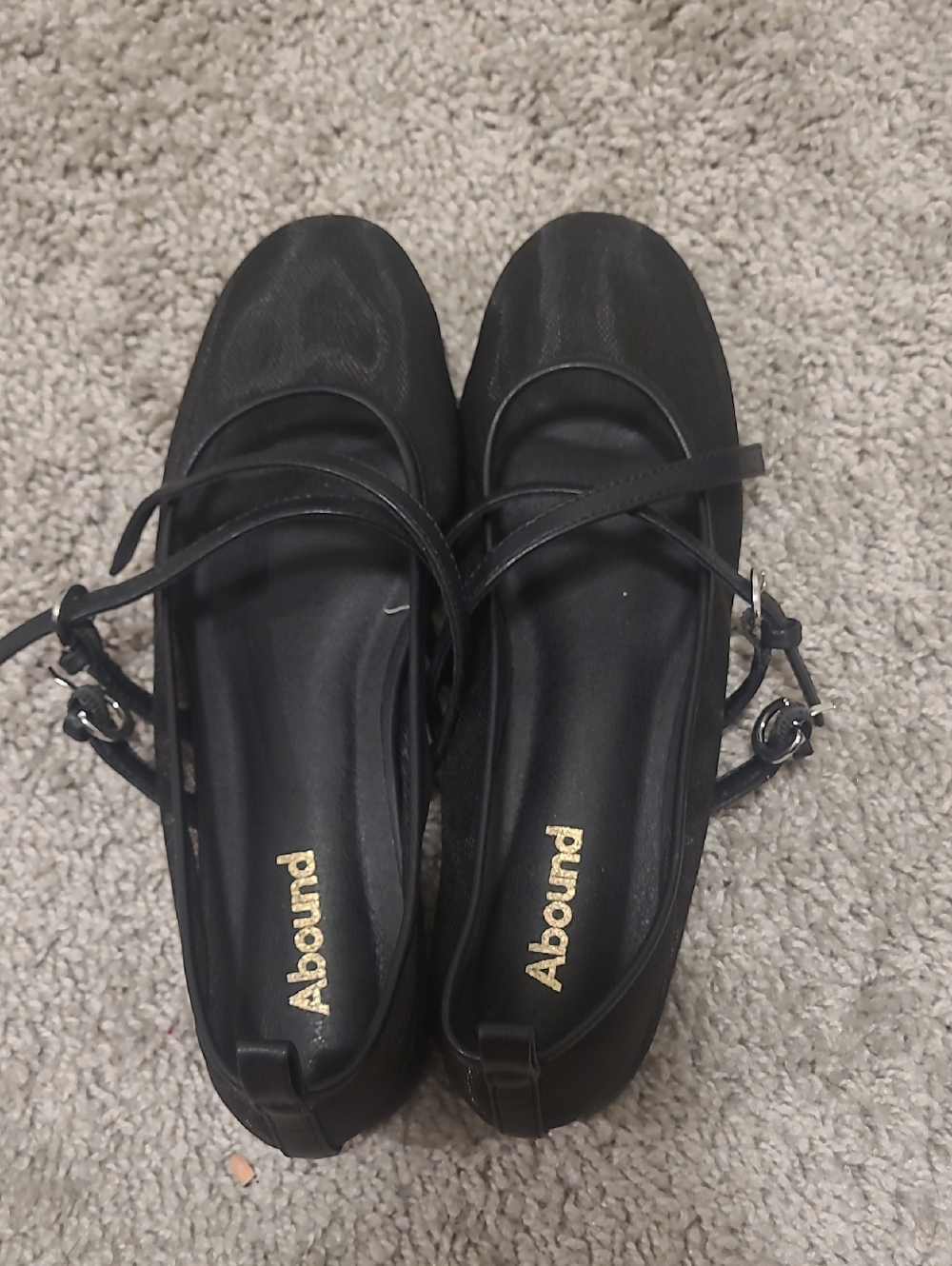 Abound Black Strappy Ballet Flats